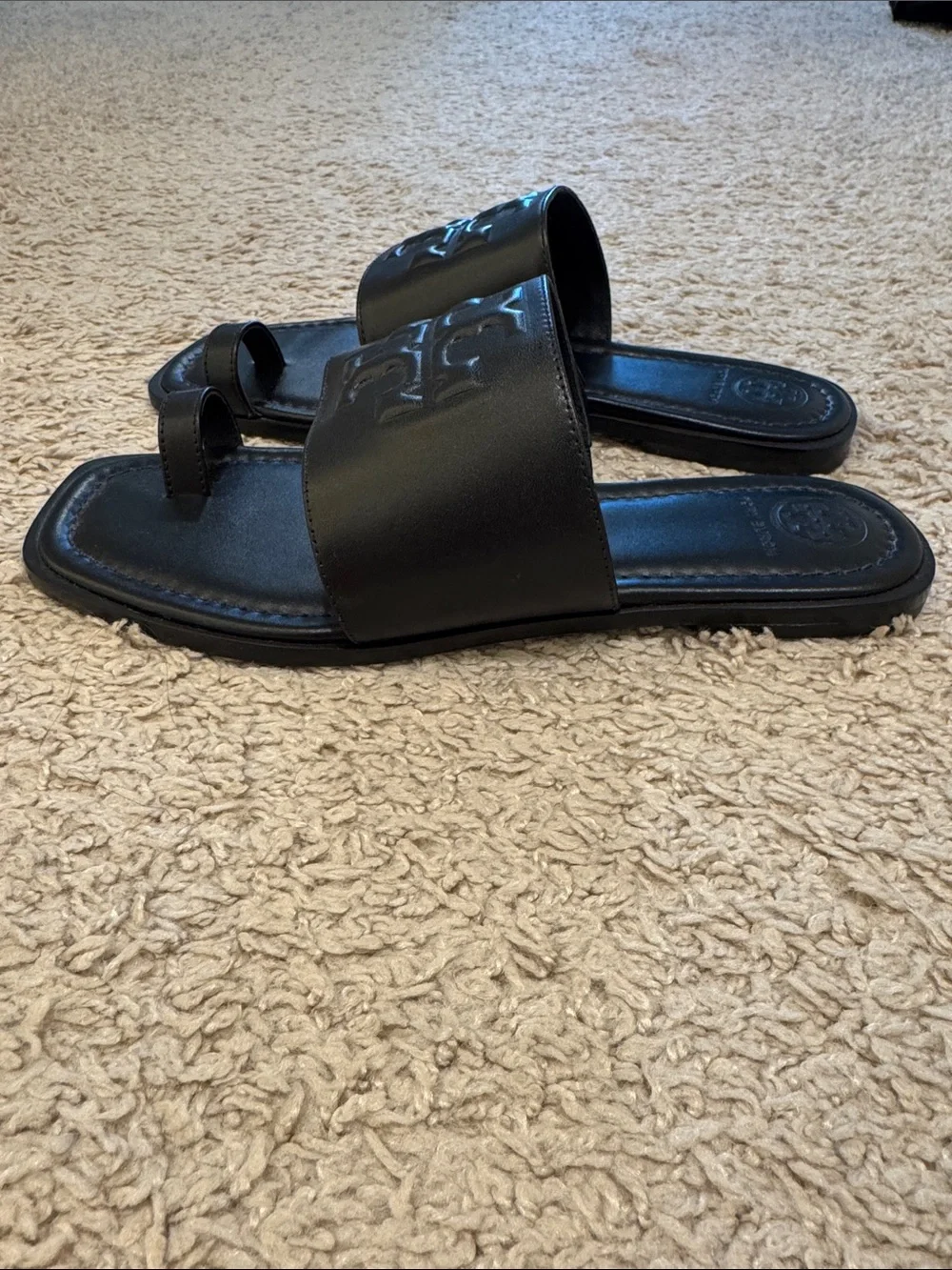 Tory Burch Black Toe Ring Sandals